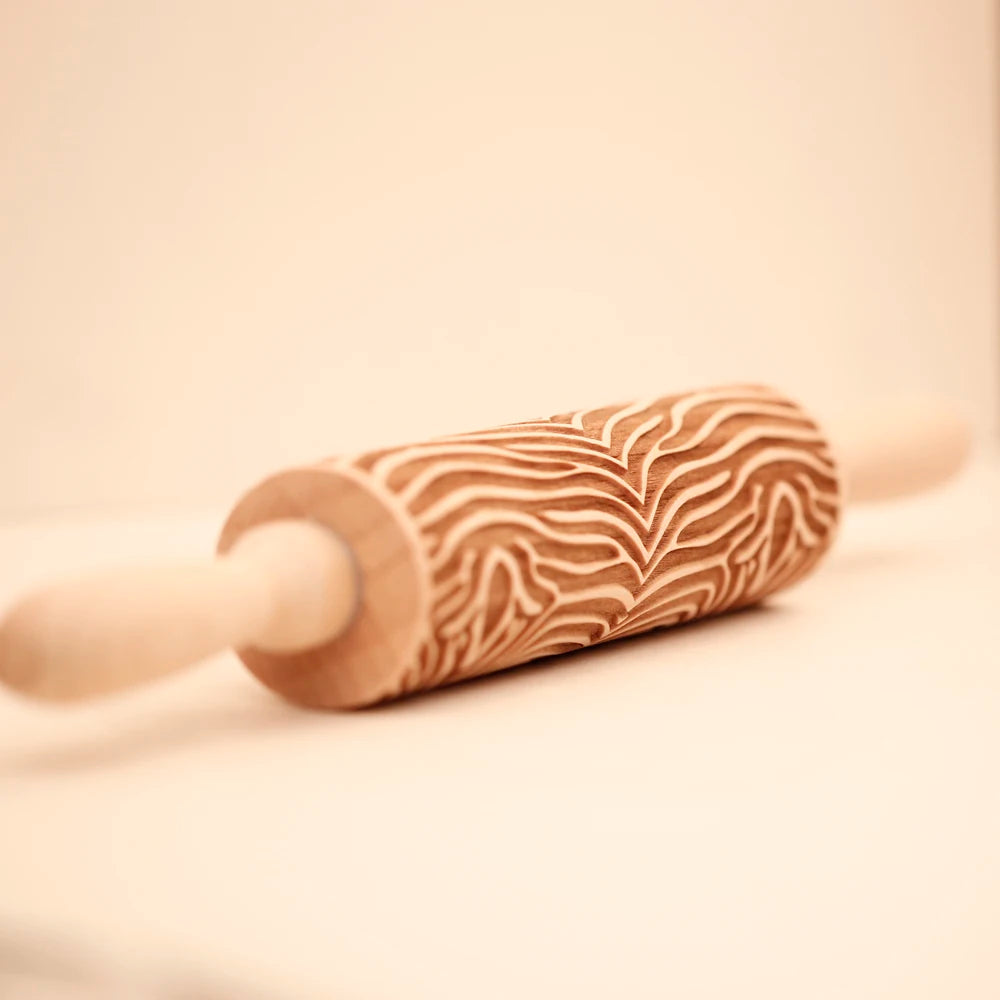 Arjmide 35X4.5CM European Retro Flower Window Grilles Deep Engraved Wooden Embossed Cookies Rolling Pin for Baking 3D Mold ZM006