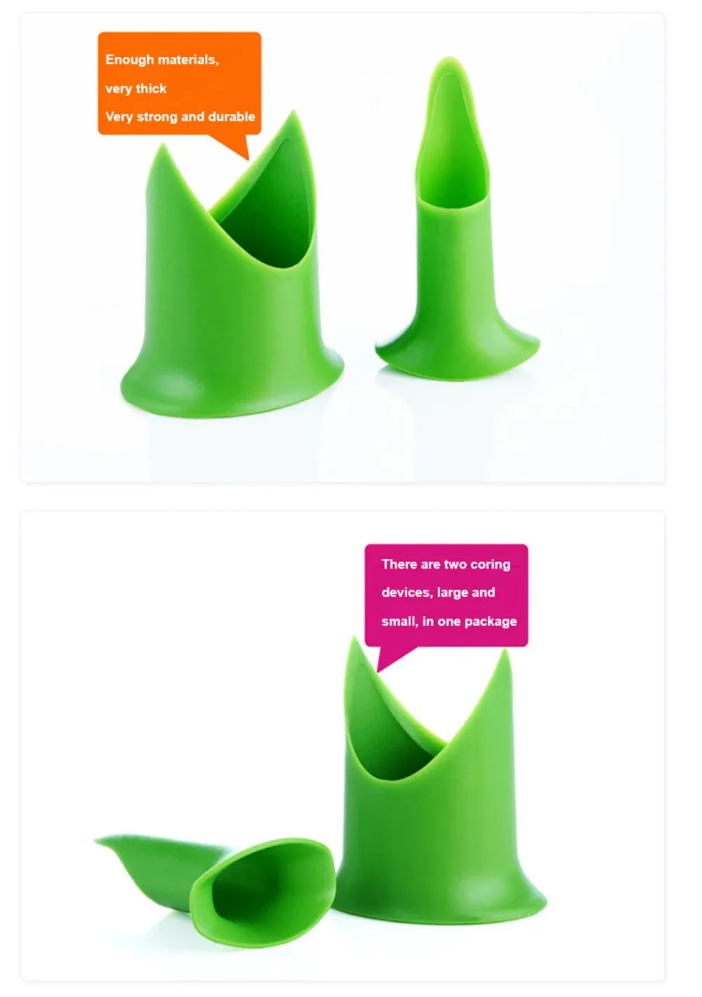 BONIETOP 2 in 1 Pepper Seed Picker Creative Cutting Vegetables Fruits Kitchen Tool Core Digger Reuse