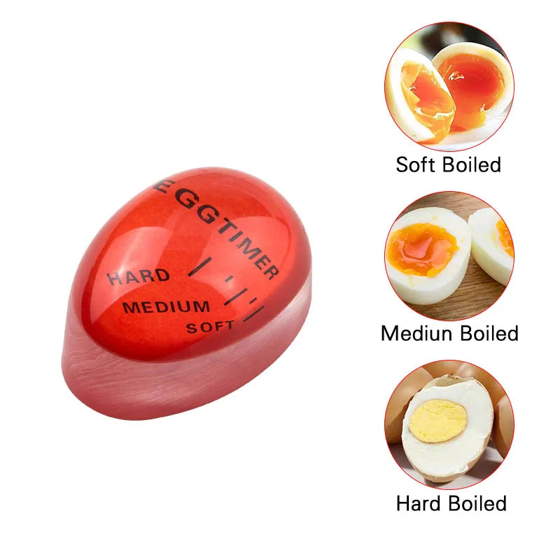 FAIS DU Egg Timer Kitchen Electronic Gadget Color Egg Cooking Changing Yummy Soft Hard Boiled Eco-Friendly Resin Red Timer Tools
