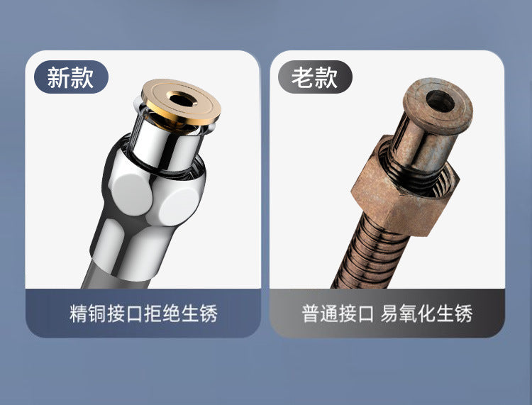 New 1.5/2/3M Silicone Shower Head Hose Flexible Anti-Winding Pipe High Pressure Powerful Shower Tube Bathroom Faucte Accessories