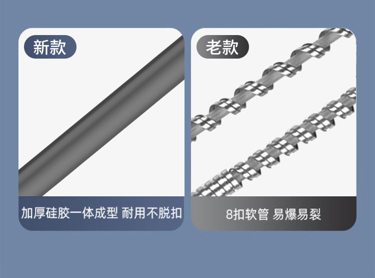 New 1.5/2/3M Silicone Shower Head Hose Flexible Anti-Winding Pipe High Pressure Powerful Shower Tube Bathroom Faucte Accessories