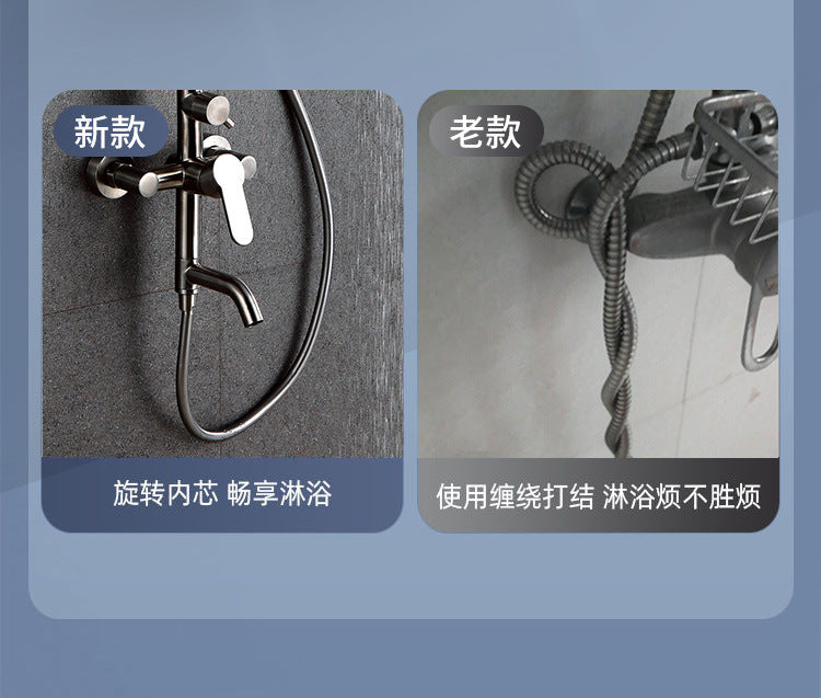 New 1.5/2/3M Silicone Shower Head Hose Flexible Anti-Winding Pipe High Pressure Powerful Shower Tube Bathroom Faucte Accessories