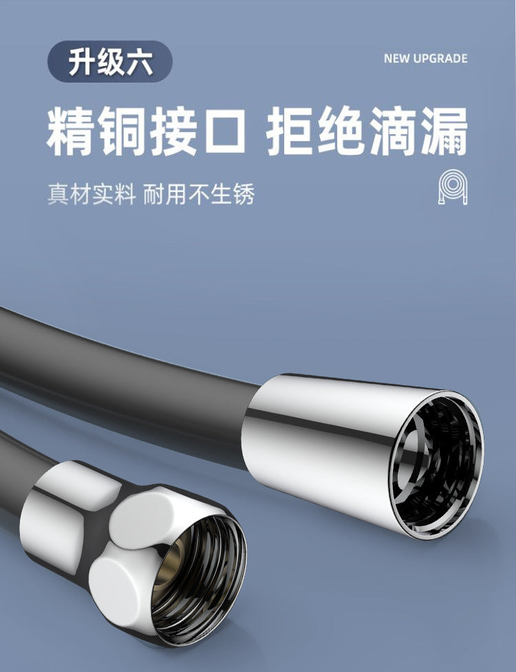 New 1.5/2/3M Silicone Shower Head Hose Flexible Anti-Winding Pipe High Pressure Powerful Shower Tube Bathroom Faucte Accessories