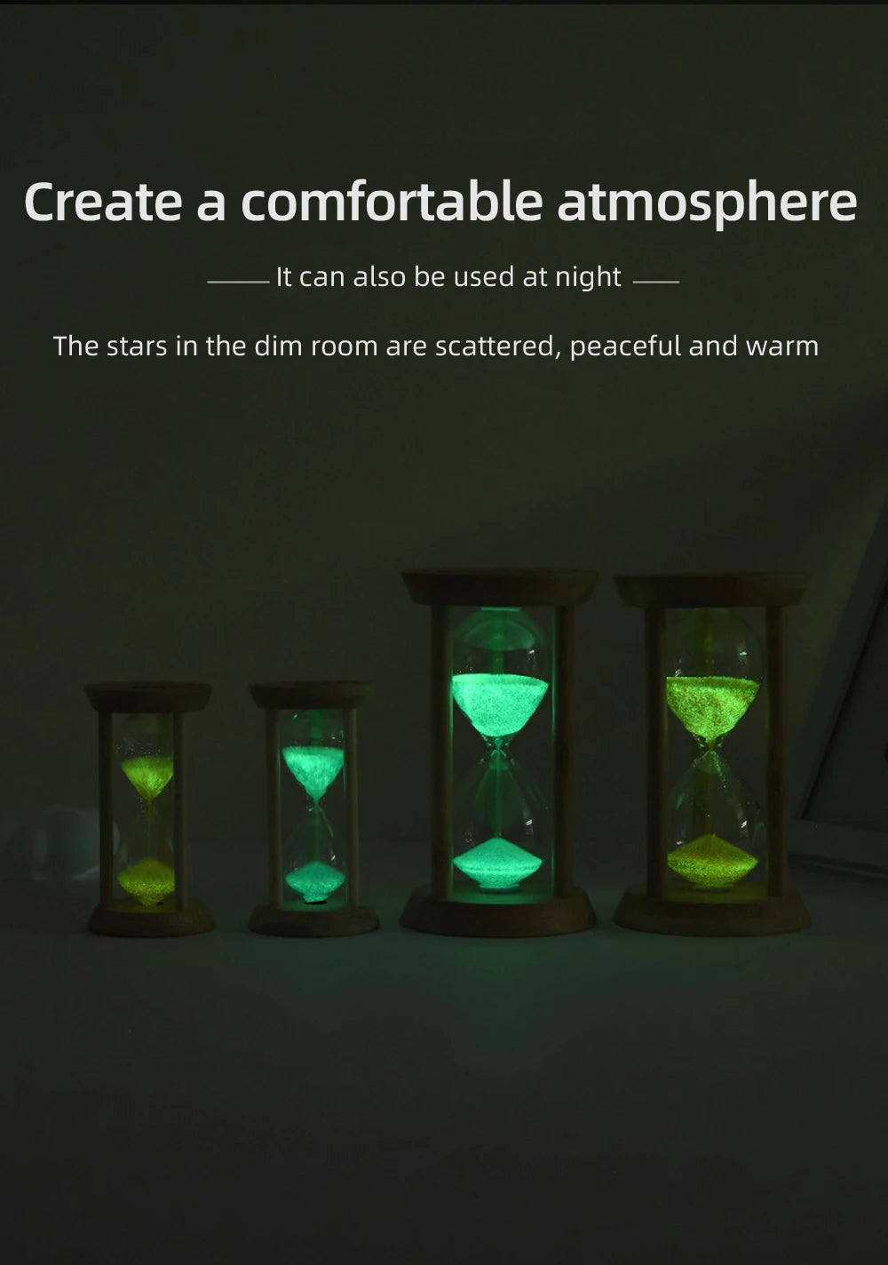 1PCS 3/5/10/15/30 Minutes Wooden Hourglass Timer Home Living Room Desktop Decoration Children Birthday Gift Portable Sand Clock