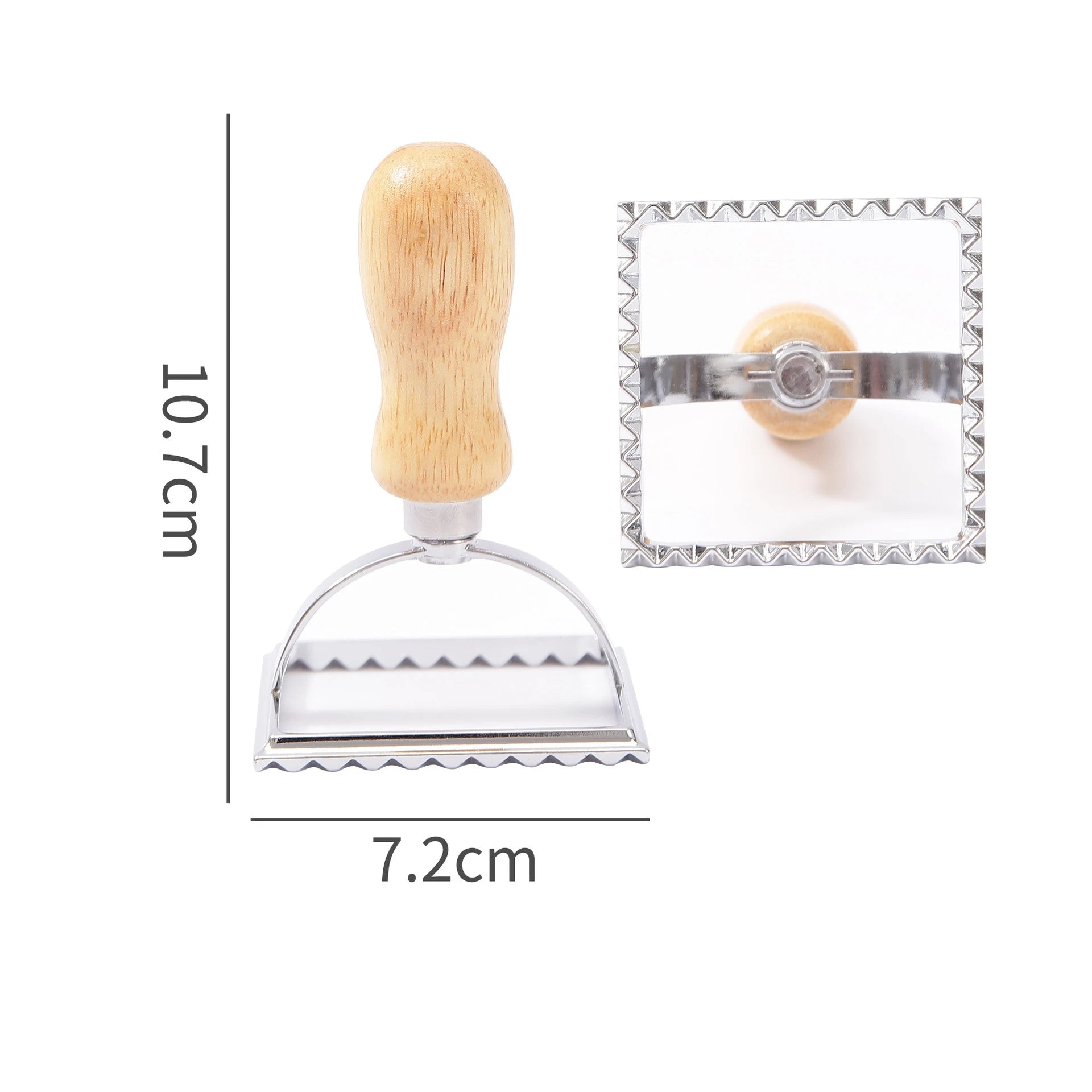 1pc/2pcs/4pcs/5pcs Ravioli Stamp Maker Cutter with Roller Wheel Wooden Handle for Ravioli, Pasta, Dumplings Lasagna, Pierogi