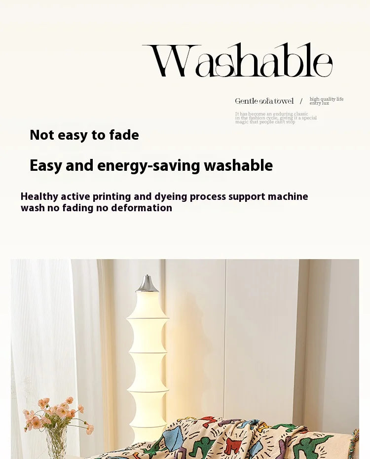 Sofa Cushion Cloth Double Sided Sofa Cover Thick Non-Slip Sofa Cover Full Cover Knee Blanket Cover Cloth Sofa Blanket