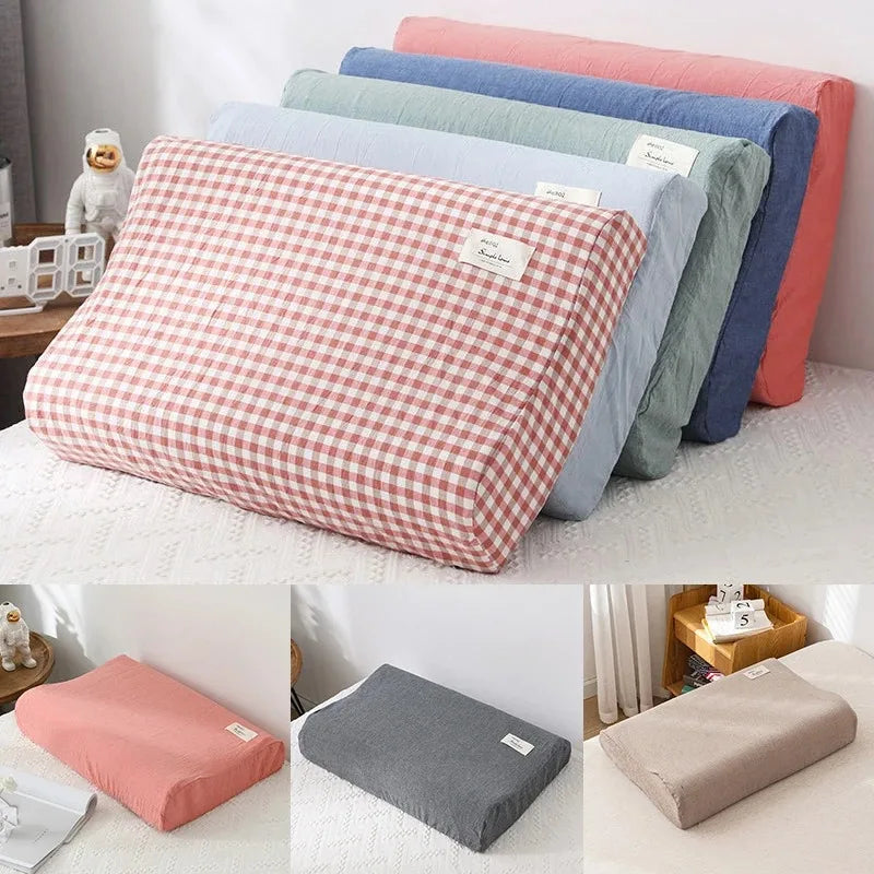 30x50cm Cotton Latex Pillowcase For Home Bedroom Sleeping Washable Memory Pillow Cover