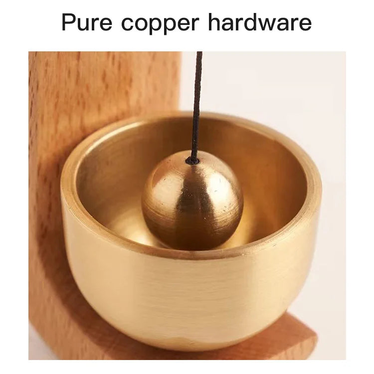Dopamine Wind-bell Magnetic Inhalation Home Wind-bell Beech Car Into The Door To Remind The Bell Copper Bell Walnut Copper Ornam