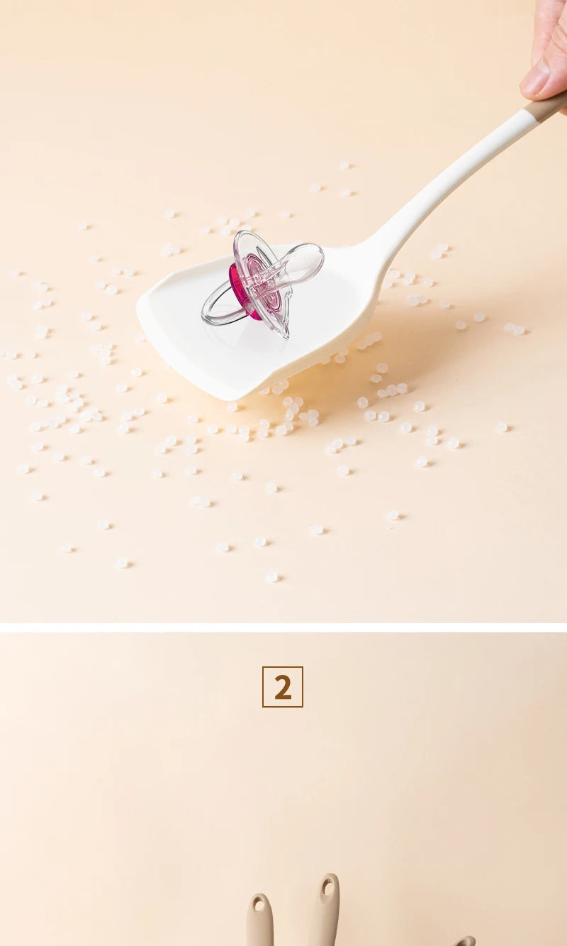 4-Piece Silicone Kitchen Utensil Set with Non-Stick Pans Silicone Spatula Soup Ladle Slotted Spoon Cooking Tools for Kitchen