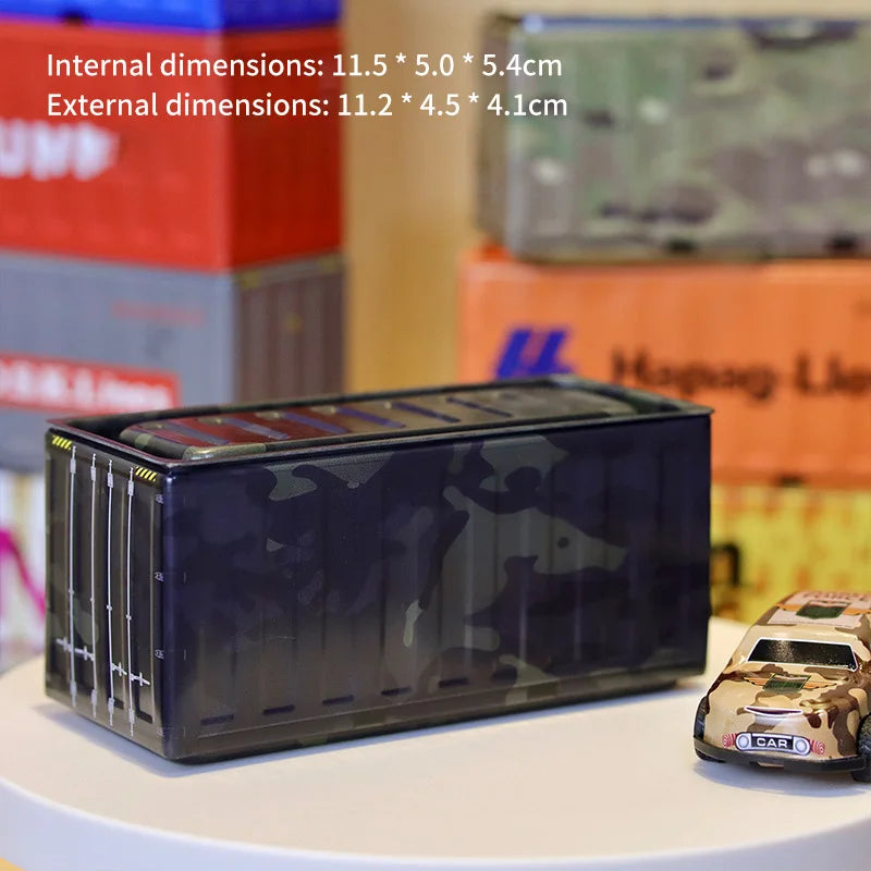 New Container Mini Iron Box Small Container Model Storage Box Creative Desktop Ornament Storage Rack Multi-Functional Metal Box