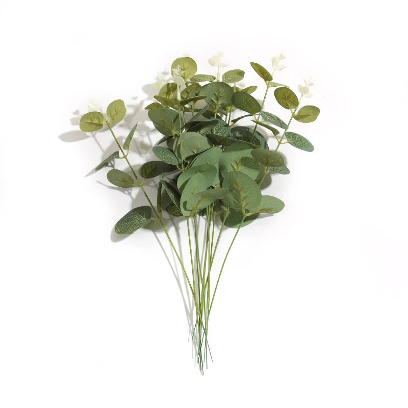 10pcs Artificial Green Turtle Leaf Scattered Tail Leaf Fake Silk Plant For DIY Wedding Birthday Party Home Decor Palm Leave