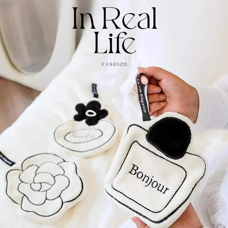 Hand Towel Soft and Skin-friendly Face Towel Hanging Double-layer Thickened Speed Dry Absorbent Hand Cloth for Kitchen Bathroom