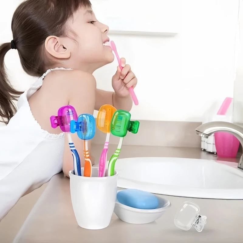 10/4/2PCS Travel Toothbrush Head Covers Toothbrush Protector Cap Brush Pod Case Protective Portable Plastic Clip for Household