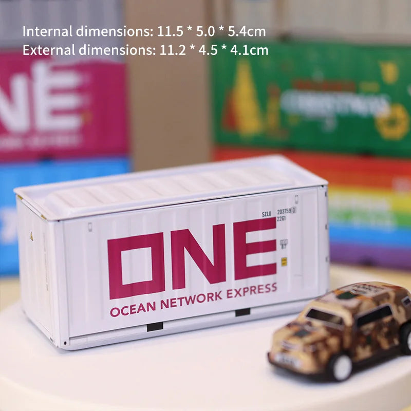 New Container Mini Iron Box Small Container Model Storage Box Creative Desktop Ornament Storage Rack Multi-Functional Metal Box