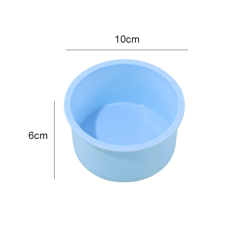 4 6 8 10 Inch Round Shape Mold Silicone Small Cake Baking Pan Mousse Fondant Cylinder Mould For Pastry Dessert Jelly Wholesale