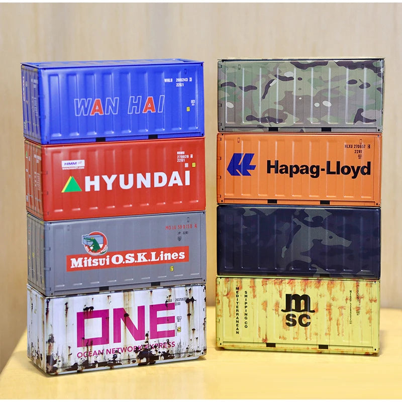 New Container Mini Iron Box Small Container Model Storage Box Creative Desktop Ornament Storage Rack Multi-Functional Metal Box