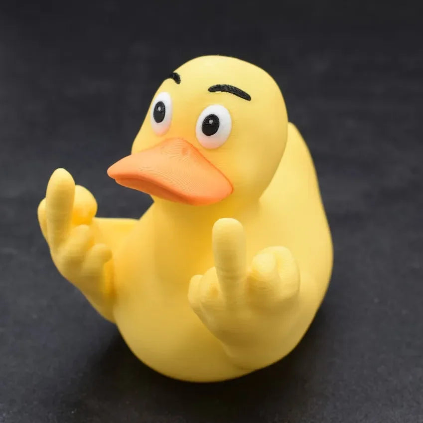Funny Middle Finger Duck Home Statue Resin Mini Duck Garden Decoration Rustic Country Kitchen Decor Farm Animal Table Ornament