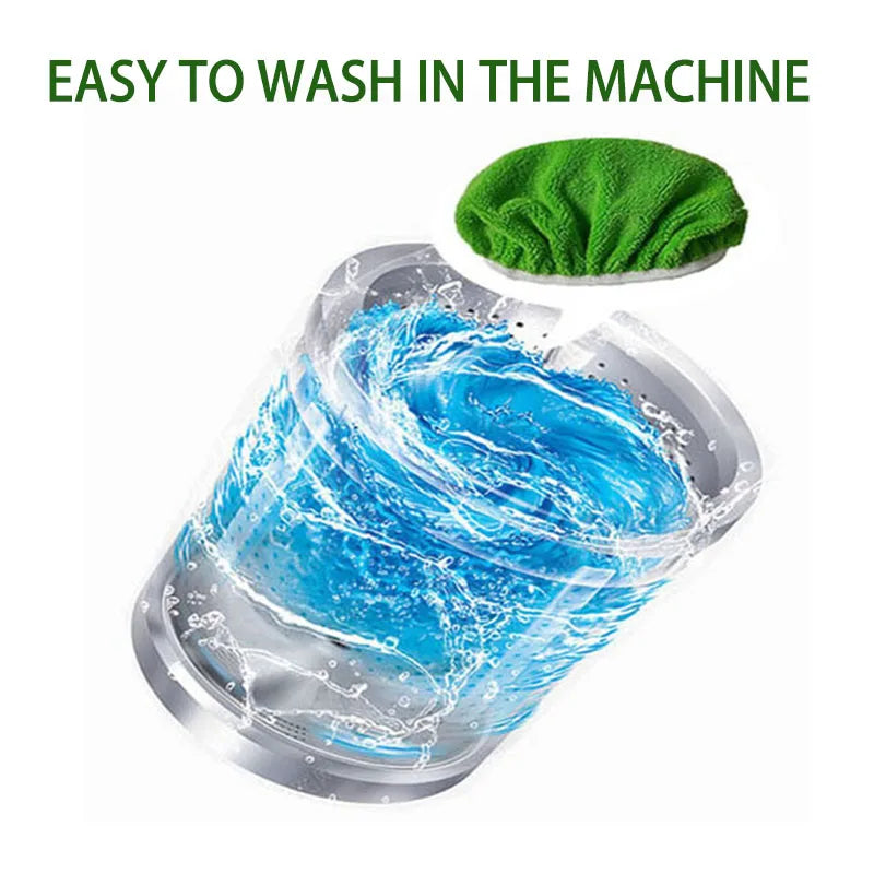 Microfiber Mop Cloth Absorbent Sponge Replacement Reusable Suitable for Swiffer Flat Mop Household Accessories Green Bathroom