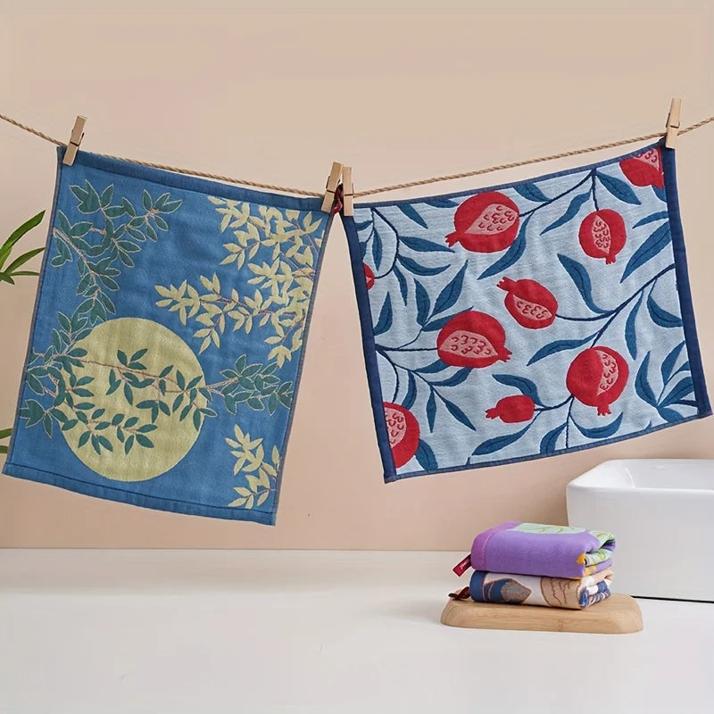 34x40cm Large Hand Towel Kitchen Towel 4Layer Cotton Gauze Pure Cotton Dish Cloth Quick Dry Decorative Tea Towel Home Restaurant