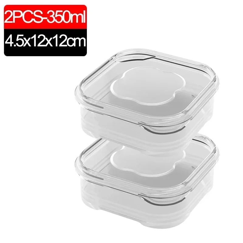 1/10PC Small Food Preservation Boxes Refrigerator Frozen Meat Vegetable Fresh-Keeping Box Transparent Kitchen Sealed Storage Box