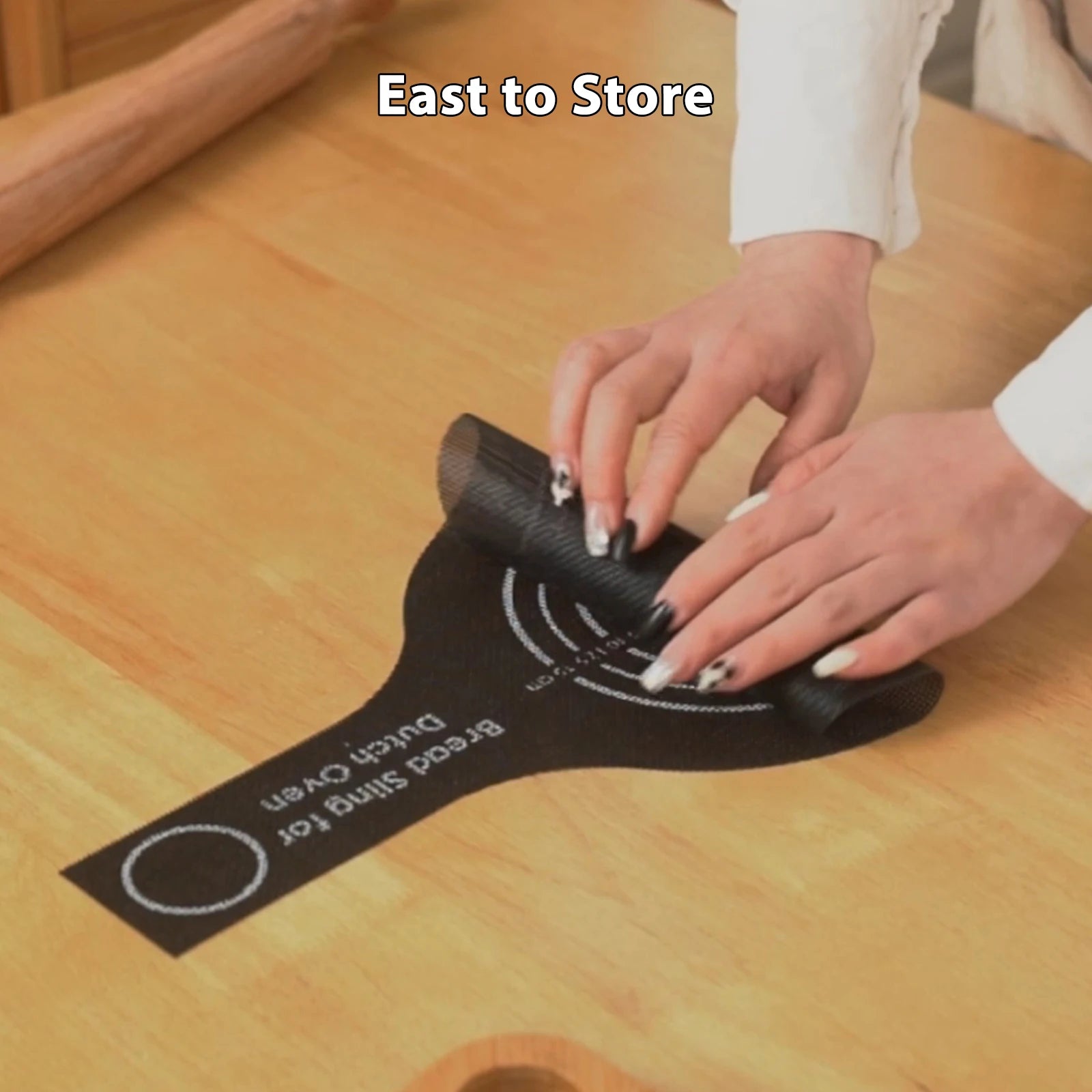 Perforated Silicone Bread Sling for Dutch Oven, with Long Handle, Nonstick & Reusable, Bread Baking Mat for Sourdough Transfer