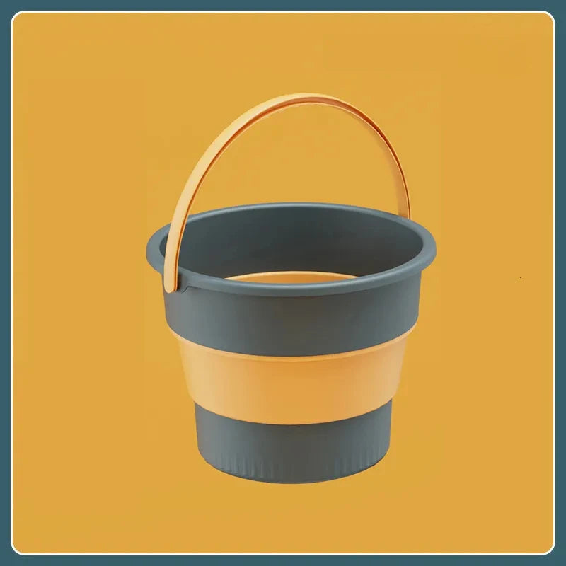 5/10/17L Portable Folding Bucket  Multifunctional Thickened Silicone Bucket for Car Washing and Fishing  Camping Folding Bucket