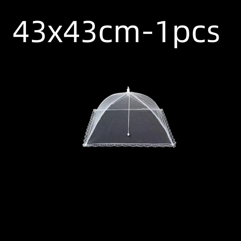 Foldable Food Mesh Cover Fly Anti Mosquito Pop-Up Food Cover Umbrella Meal Vegetable Fruit Breathable Cover Kitchen Accessories