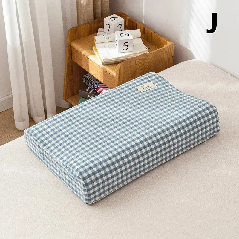 30x50cm Cotton Latex Pillowcase For Home Bedroom Sleeping Washable Memory Pillow Cover