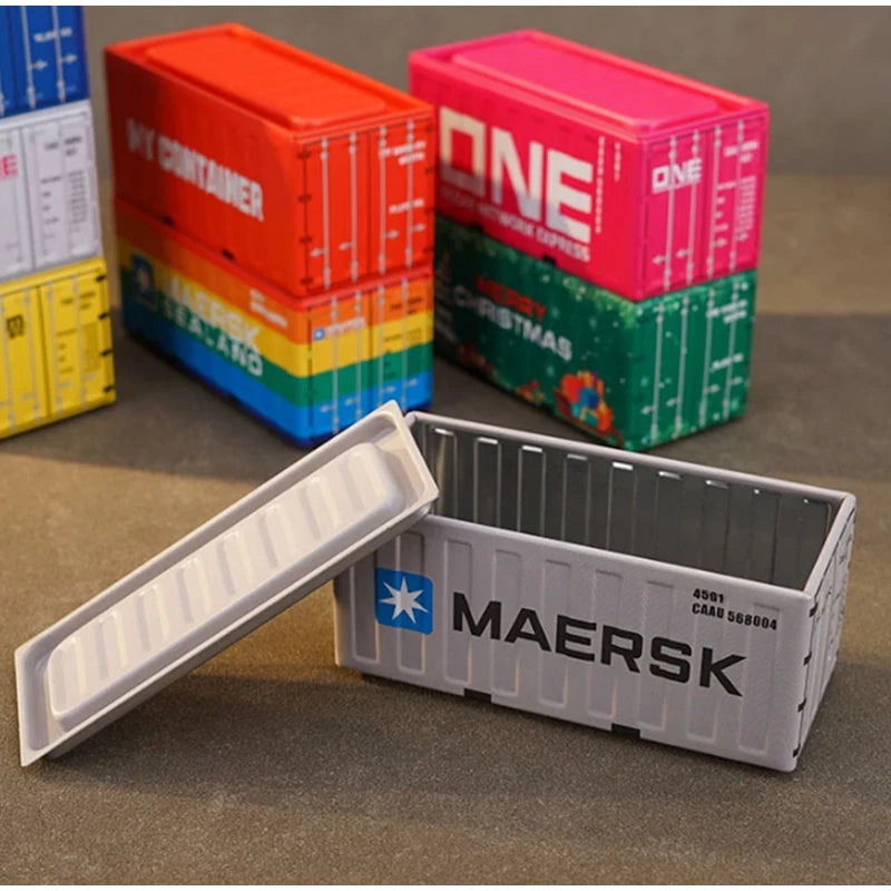 New Container Mini Iron Box Small Container Model Storage Box Creative Desktop Ornament Storage Rack Multi-Functional Metal Box