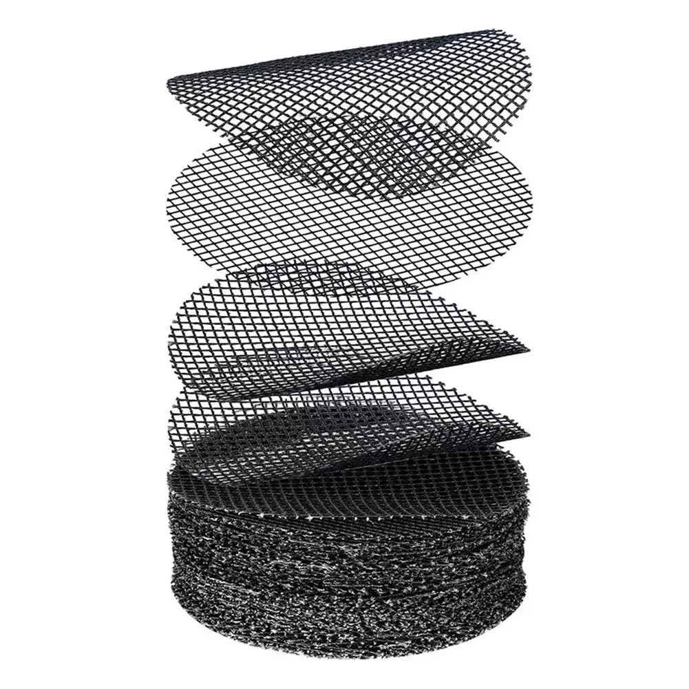 50 Pcs Flower Pot Hole Mesh Pad Breathable Bonsai Mesh Drainage Screens Bonsai Pot Bottom Grid Mat Drainage Mesh Hole Screen
