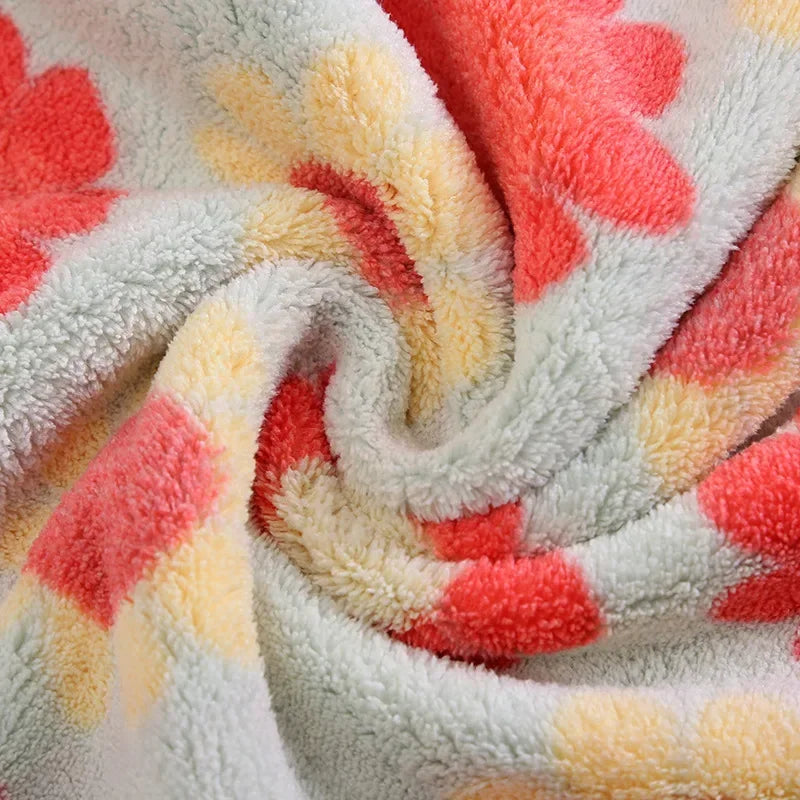 4Pcs Kitchen Cleaning Cloths Soft Absorbent Dishcloth Coral Fleece Sunflower Wiping Towel Rags Household Cleaning Cloth 30X30CM