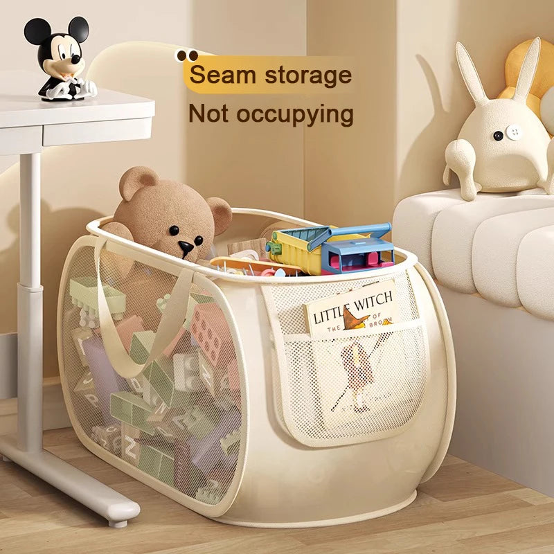 Children's Toys Storage Basket Storage Box Sub Block Plush Toy Large capacity Household Multifunctional Laundry Basket Organizer