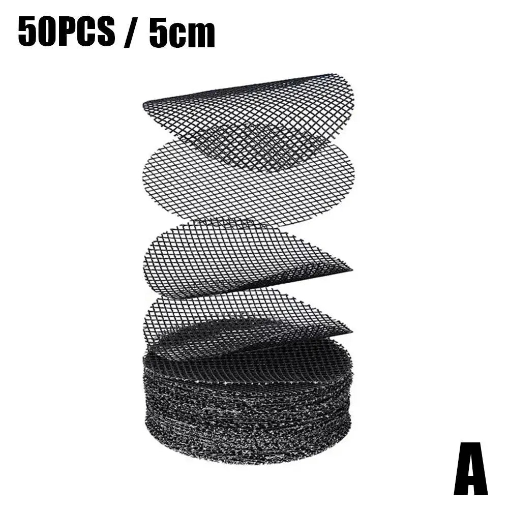 50 Pcs Flower Pot Hole Mesh Pad Breathable Bonsai Mesh Drainage Screens Bonsai Pot Bottom Grid Mat Drainage Mesh Hole Screen