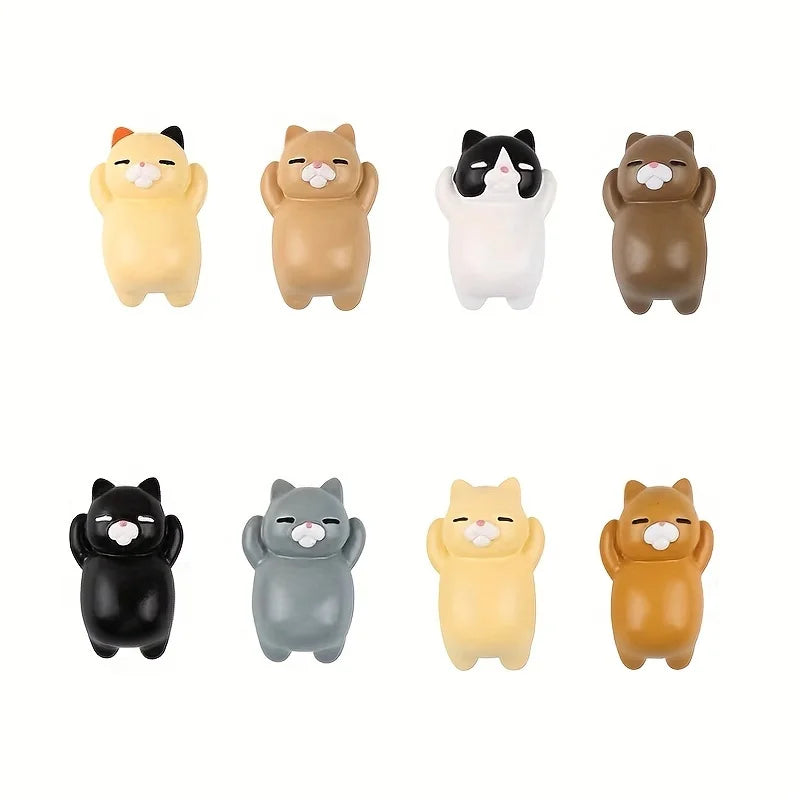 6/8Pcs, cartoon cat refrigerator magnets, decorative refrigerator magnets, kitchen and home decor