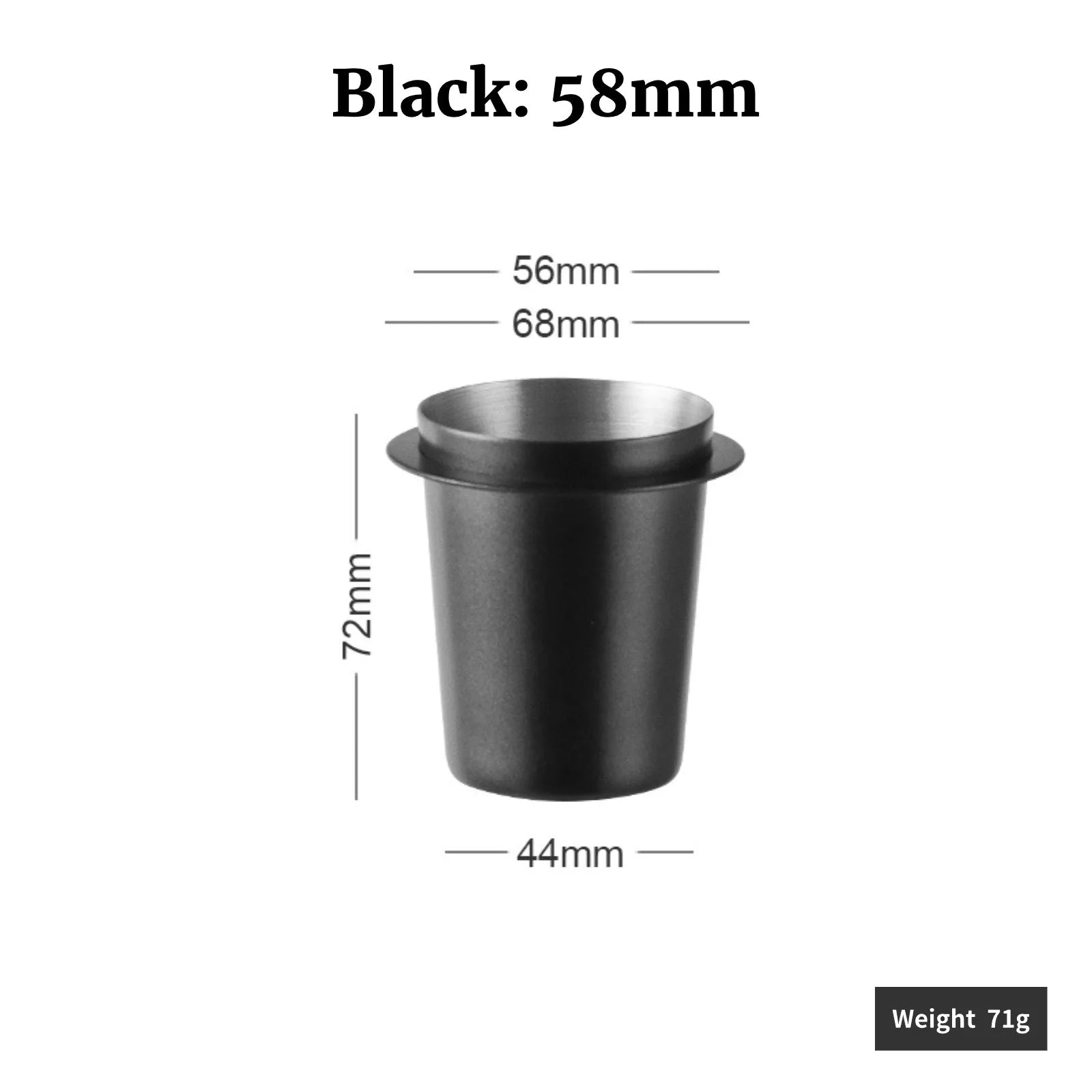 58/53/51mm Coffee Dosing Cup Sniffing Mug for Espresso Machine Wear Resistant Stainless Steel Coffee Dosing Cup Drop Shipping