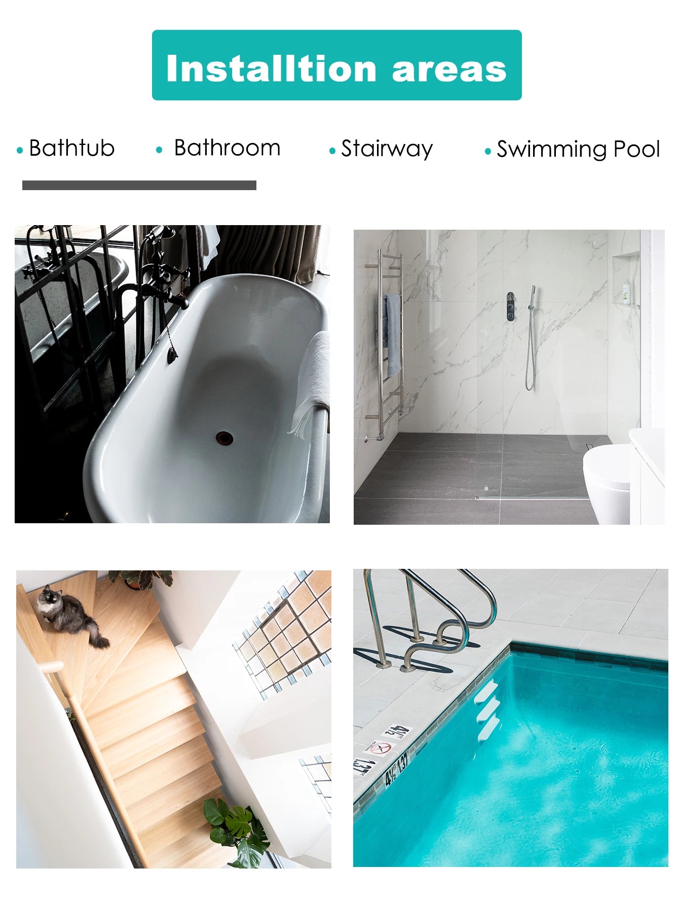 10pcs Duck Design Anti-slip Shower Tread Sticker Bathtub Non-slip Tape For Children's floor Stairs Steps Bathroom