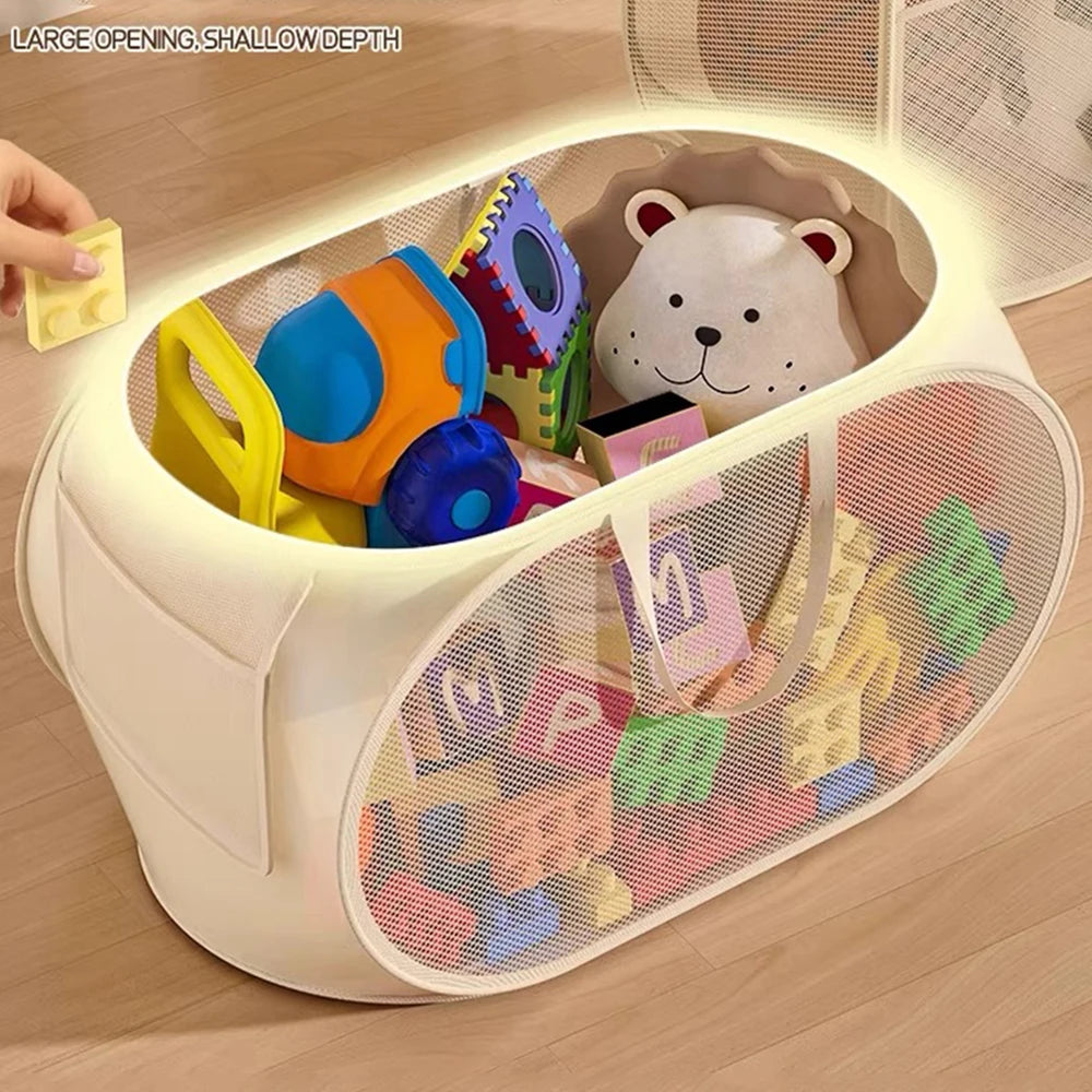 Children's Toys Storage Basket Storage Box Sub Block Plush Toy Large capacity Household Multifunctional Laundry Basket Organizer