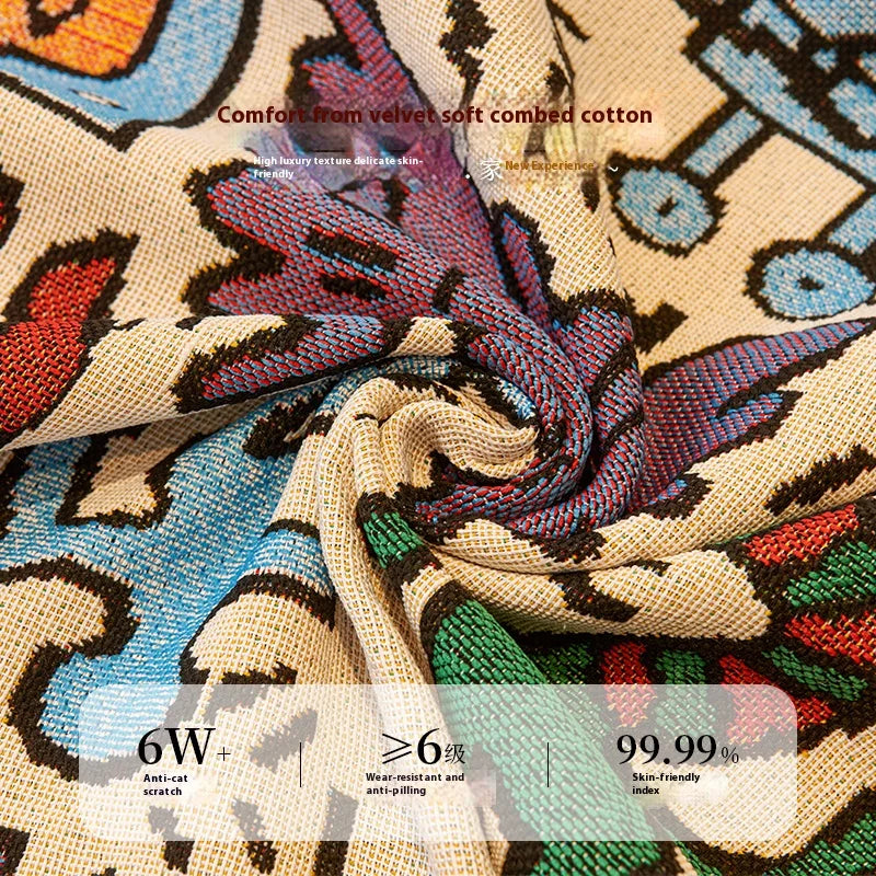 Sofa Cushion Cloth Double Sided Sofa Cover Thick Non-Slip Sofa Cover Full Cover Knee Blanket Cover Cloth Sofa Blanket