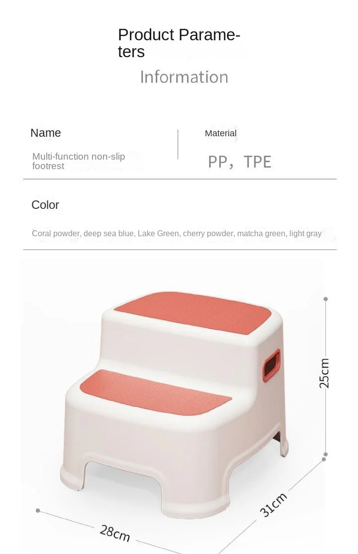 Children's Ottoman Baby Step Chair Stool Small Bench Hand Washing Step Children's Stool Non-Slip Footstool Stand Stool
