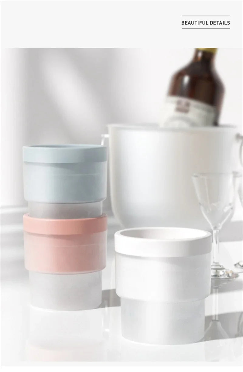 Silicone Ice Maker Food Grade Sphere Ice Mold Stackable Slow Melting DIY Ice Ball For Cocktail Whiskey Drink Home Bar