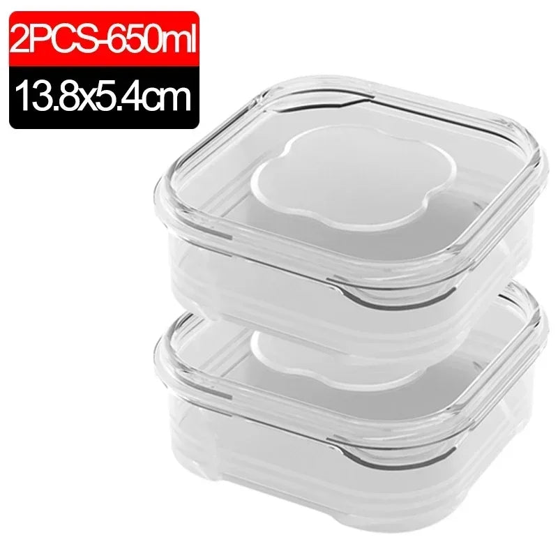 1/10PC Small Food Preservation Boxes Refrigerator Frozen Meat Vegetable Fresh-Keeping Box Transparent Kitchen Sealed Storage Box