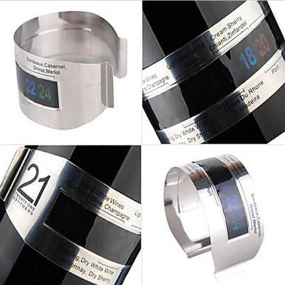 Wine Collar Thermometer Bar Beverage Tool Clever Wine Bottle Snap Thermometer Lcd Display Clip for Champagne Beer