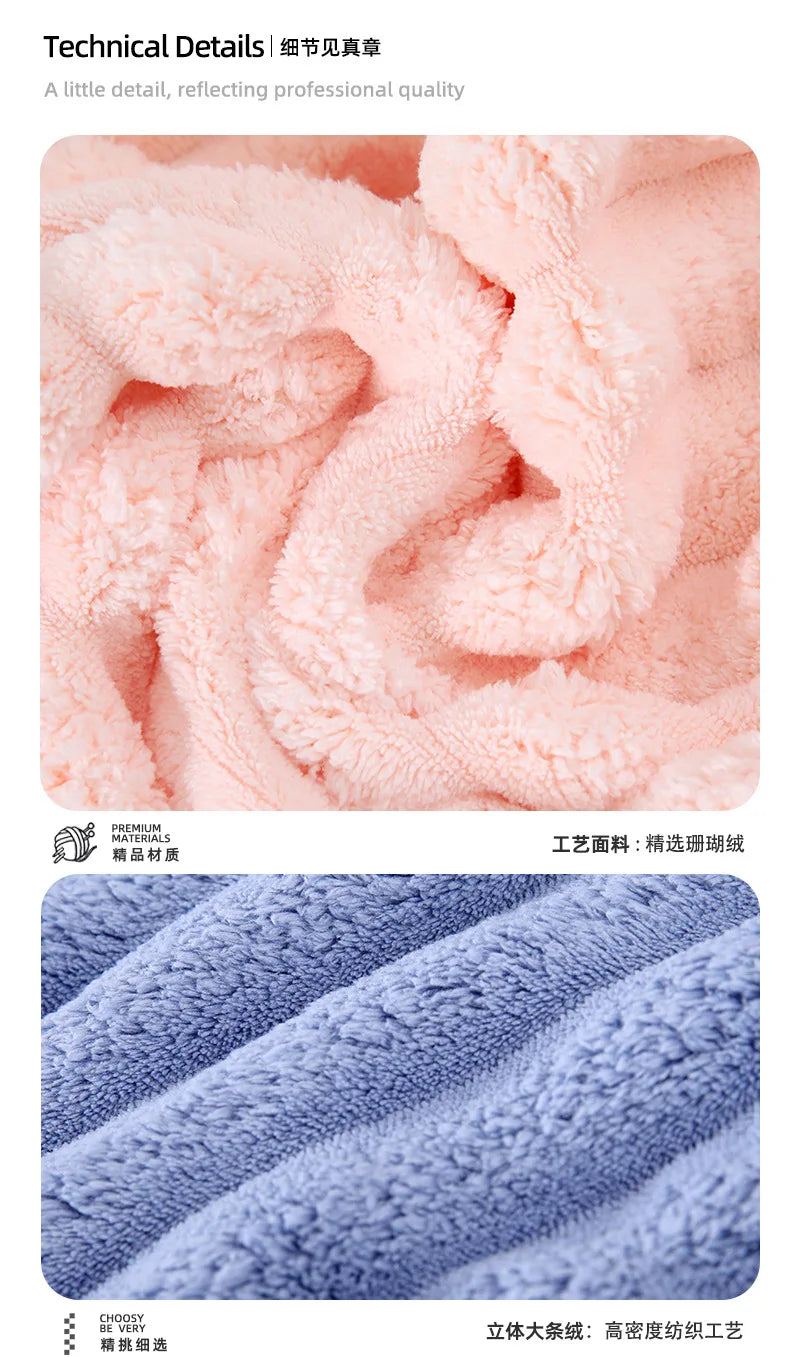 Dry Hair Cap for Women, Thickened and Super Absorbent Headscarf for Wiping Hair, Quick Drying Cap, Dry Hair Towel