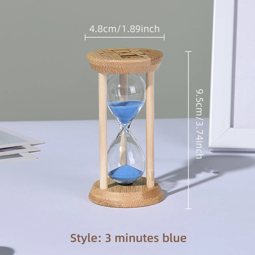 1PCS 3/5/10/15/30 Minutes Wooden Hourglass Timer Home Living Room Desktop Decoration Children Birthday Gift Portable Sand Clock