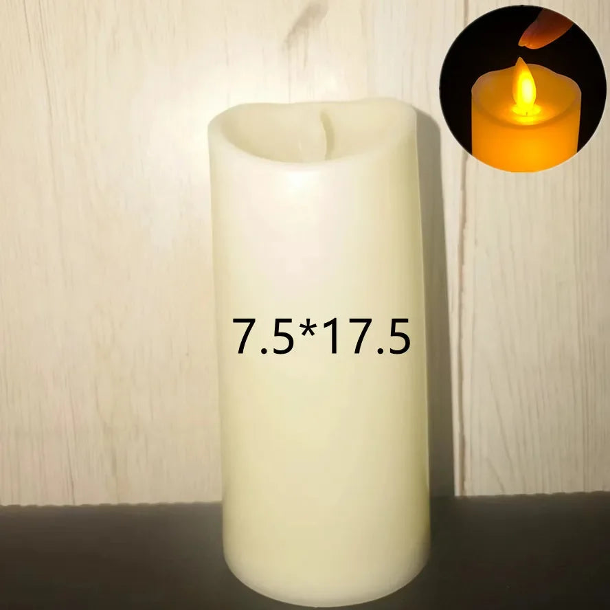 Flameless Flickering LED Candles Light Flameless Candles Battery Powered Candles for Wedding Decor Birthday Party Supplies Warm