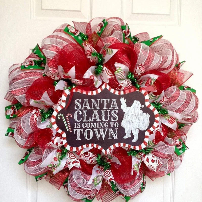 Christmas Tree Decorations Ribbon Mesh Ribbon for Wreath Bow Garland 2025 Christmas Decor Home Decor Gifts Navidad New Year 2026 (副本) (副本)