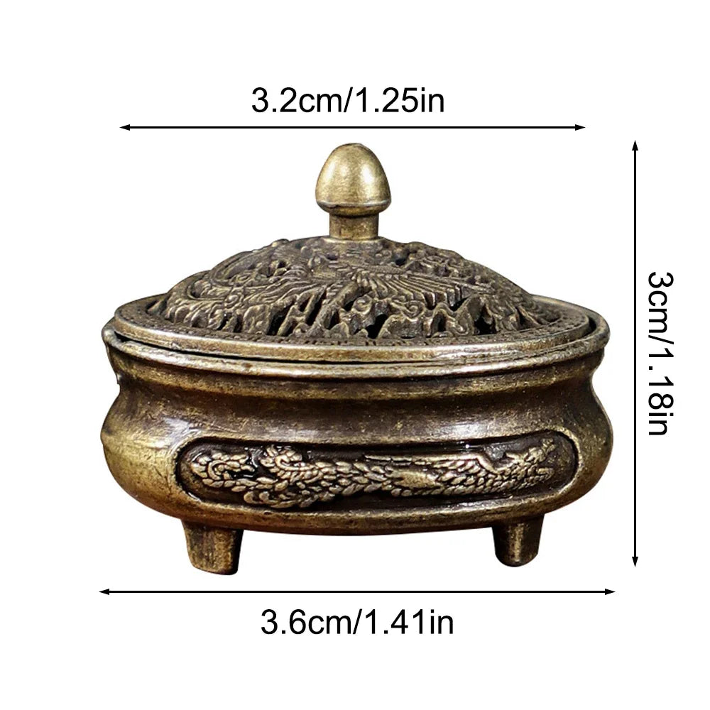 1PC Longfeng Fingertip Stove, Three-Legged Small Incense Burner, Non-Stick Powder Tray, Creative Aromatherapy Burner