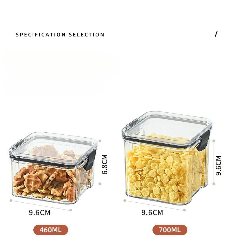 Kitchen Multigrain Snack Sealed Storage Box Dried Fruit Dried Goods Jar Drawer Storage Container Moisture Proof Box Plastic
