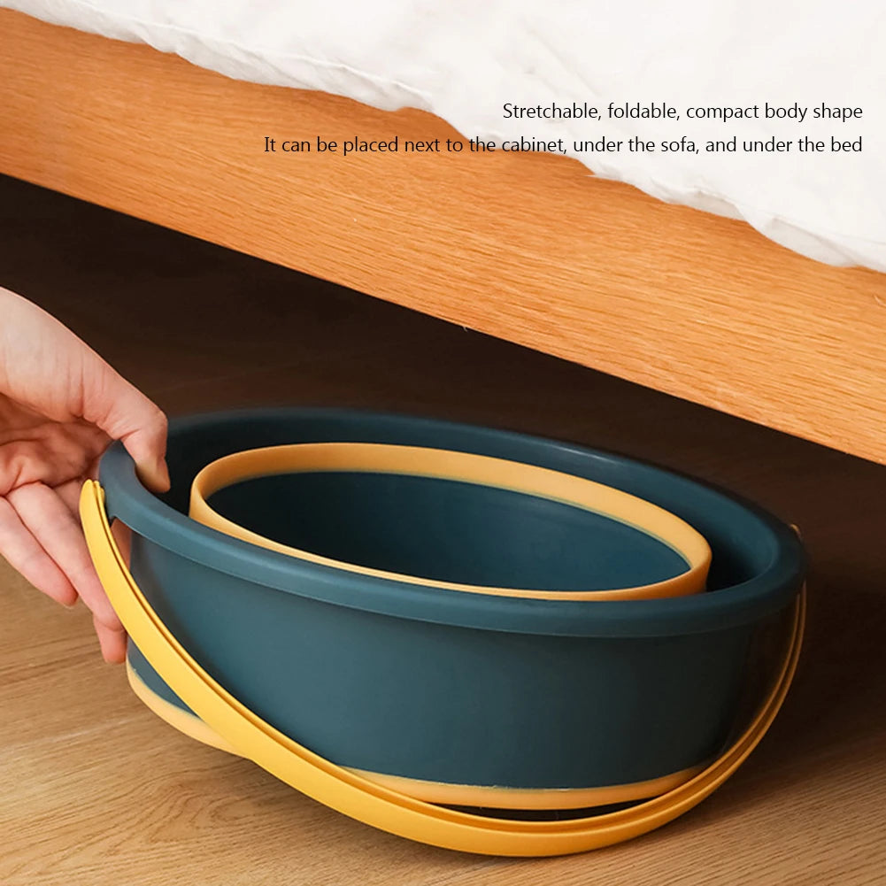 5/10/17L Portable Folding Bucket  Multifunctional Thickened Silicone Bucket for Car Washing and Fishing  Camping Folding Bucket