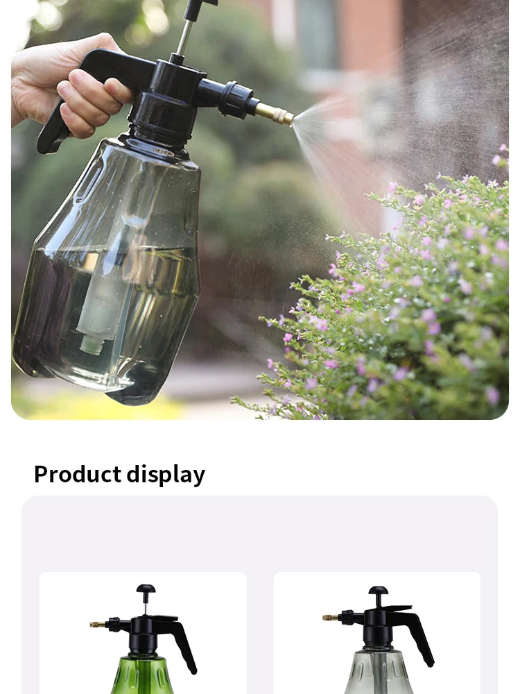 1pc Premium Plastic Pressure Spray Bottle - Powerful Air Pressure Technology, Adjustable Nozzle, High-Pressure Mist Sprayer for
